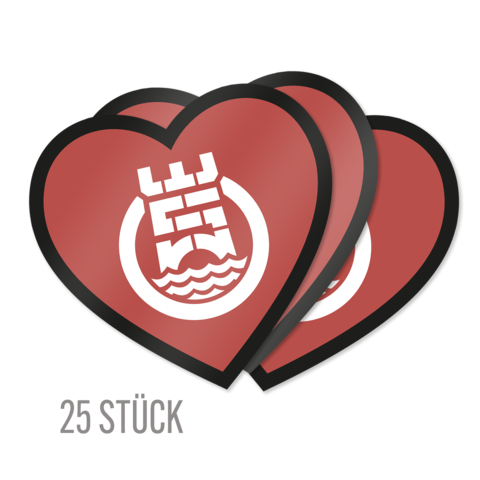 Herz Sticker-Paket by Eintracht Spandau - Sticker - shop now at Eintracht Spandau store